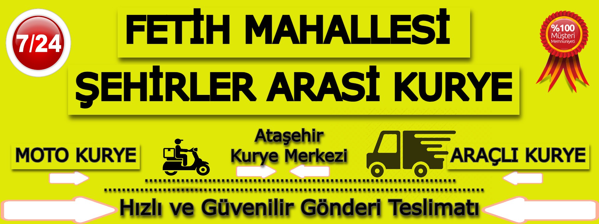 Fetih Mahallesi Şehirler Arası Kurye | 7/24