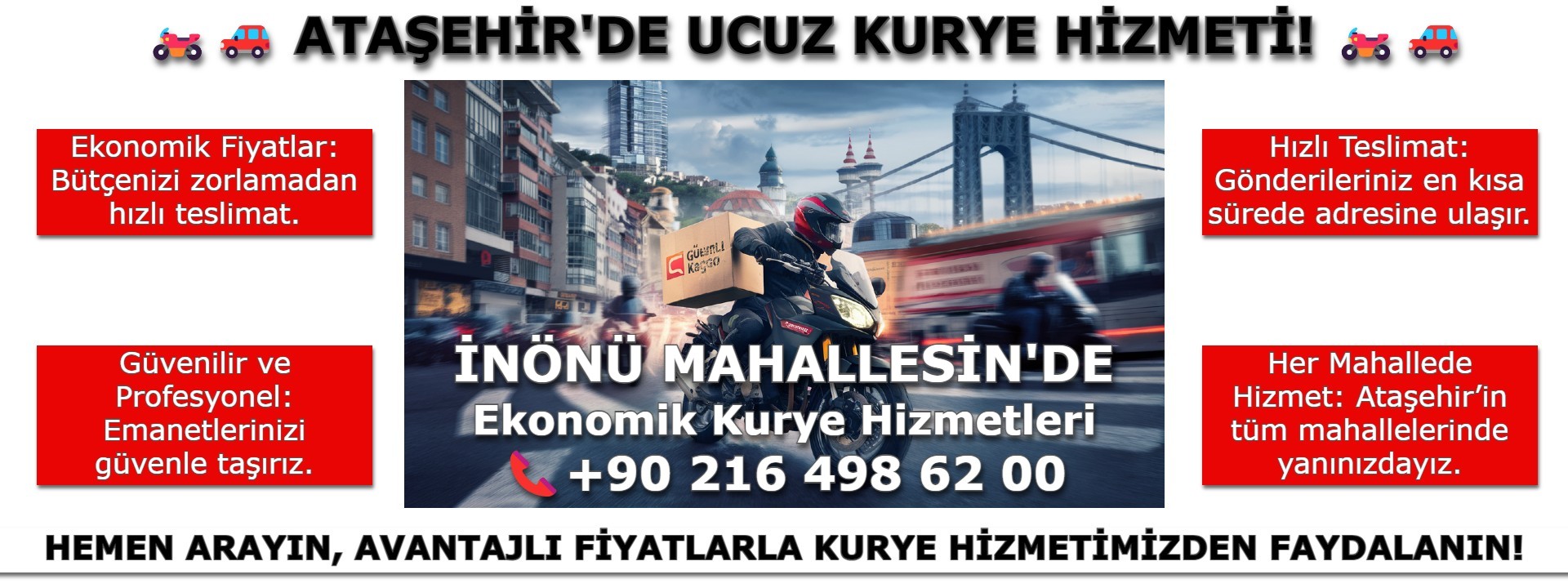 İnönü Mahallesi Ucuz Kurye | 0552 203 20 56